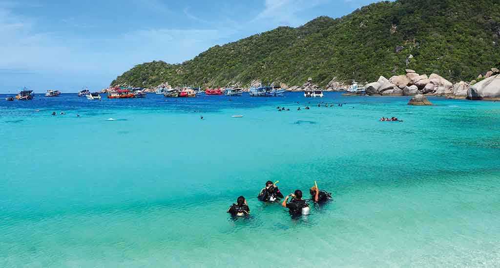 Diving spot on Koh Tao