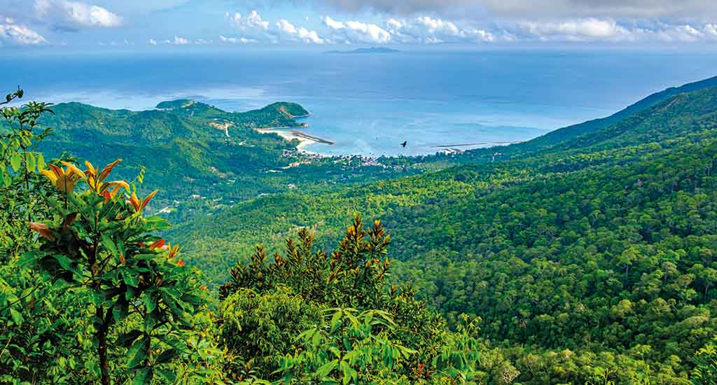 View on Khao Ra Mountain at Koh Phangan