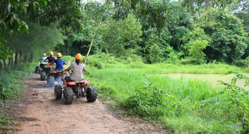 Tourist riding ATV in Boquete Panama