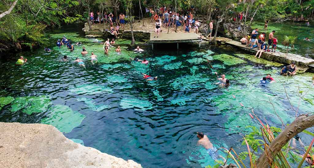 Cenote Azul in Playa del Carmen Mexico