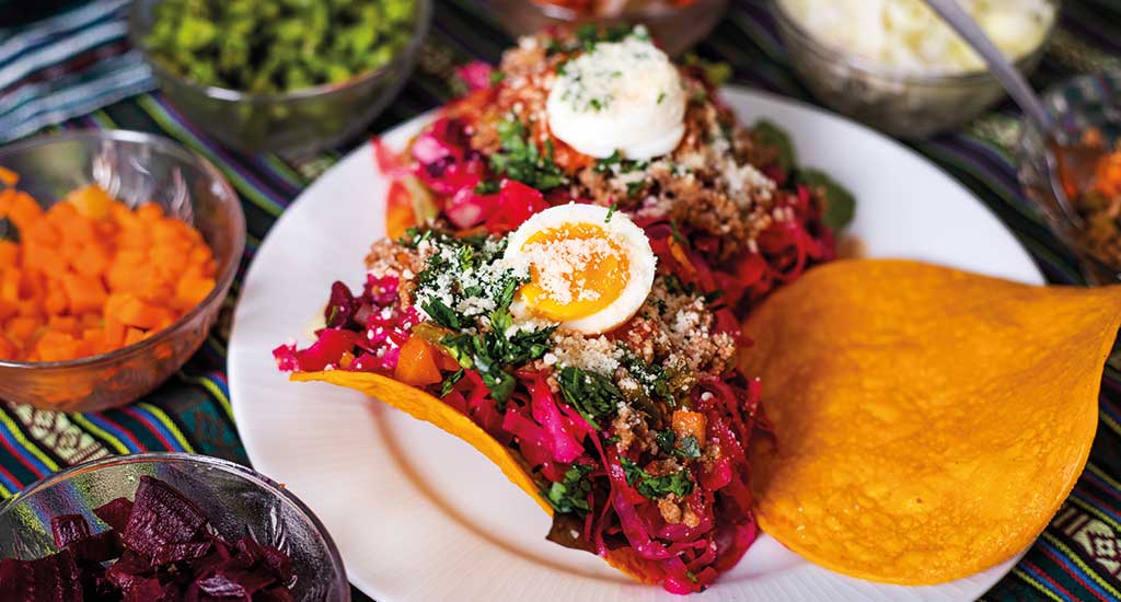 Colorful Antiguan food